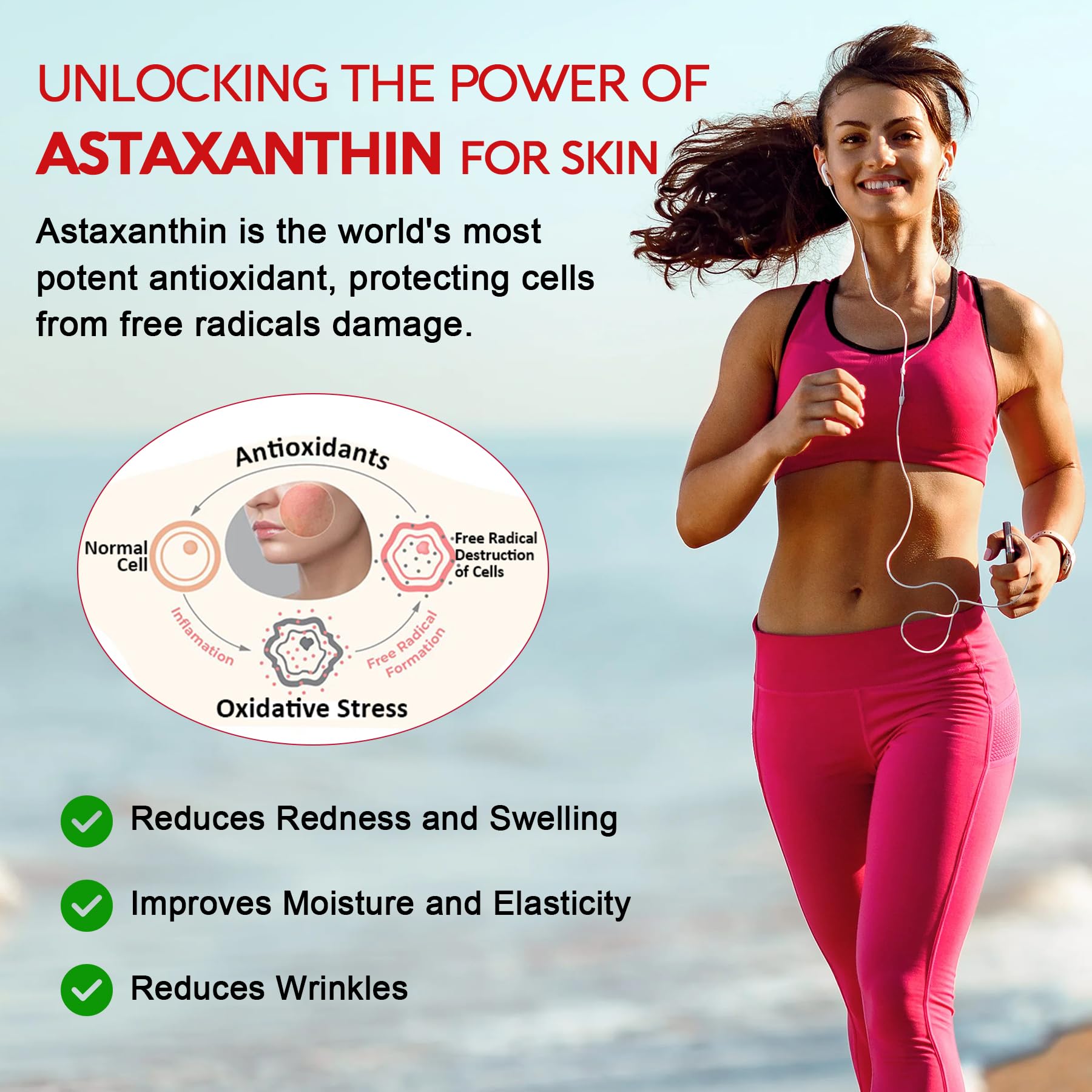 Astaxanthin Supplements 24mg, 5 Month Supply - Coconut MCT Oil, Fresh Microalgae Source w/Grape Seed Oil, Ashwagandha - Antioxidants for Healthy Skin, Eyes, Aging - Non-GMO & Gluten Free, 150 Softgels - Image 4