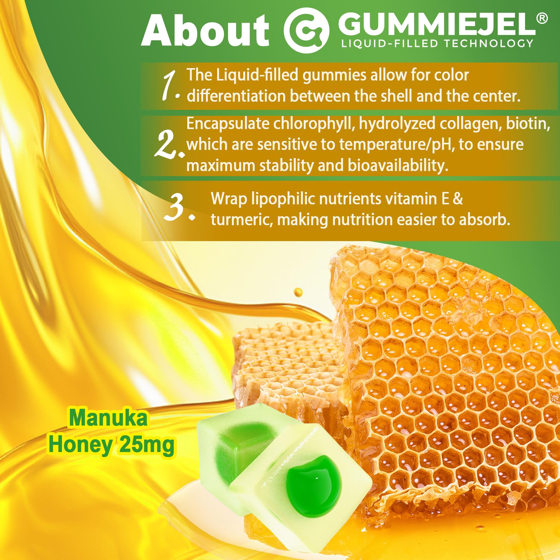 Black Seed Oil Gummies for Adults & Kids 9+, Chlorophyll & Sea Moss Supplement, Biotin with Hydrolyzed Collagen for Skin, Hair & Nails, Vit E, C, Zinc for Immune, Overall Health, Organic Cold Pressed - Image 7