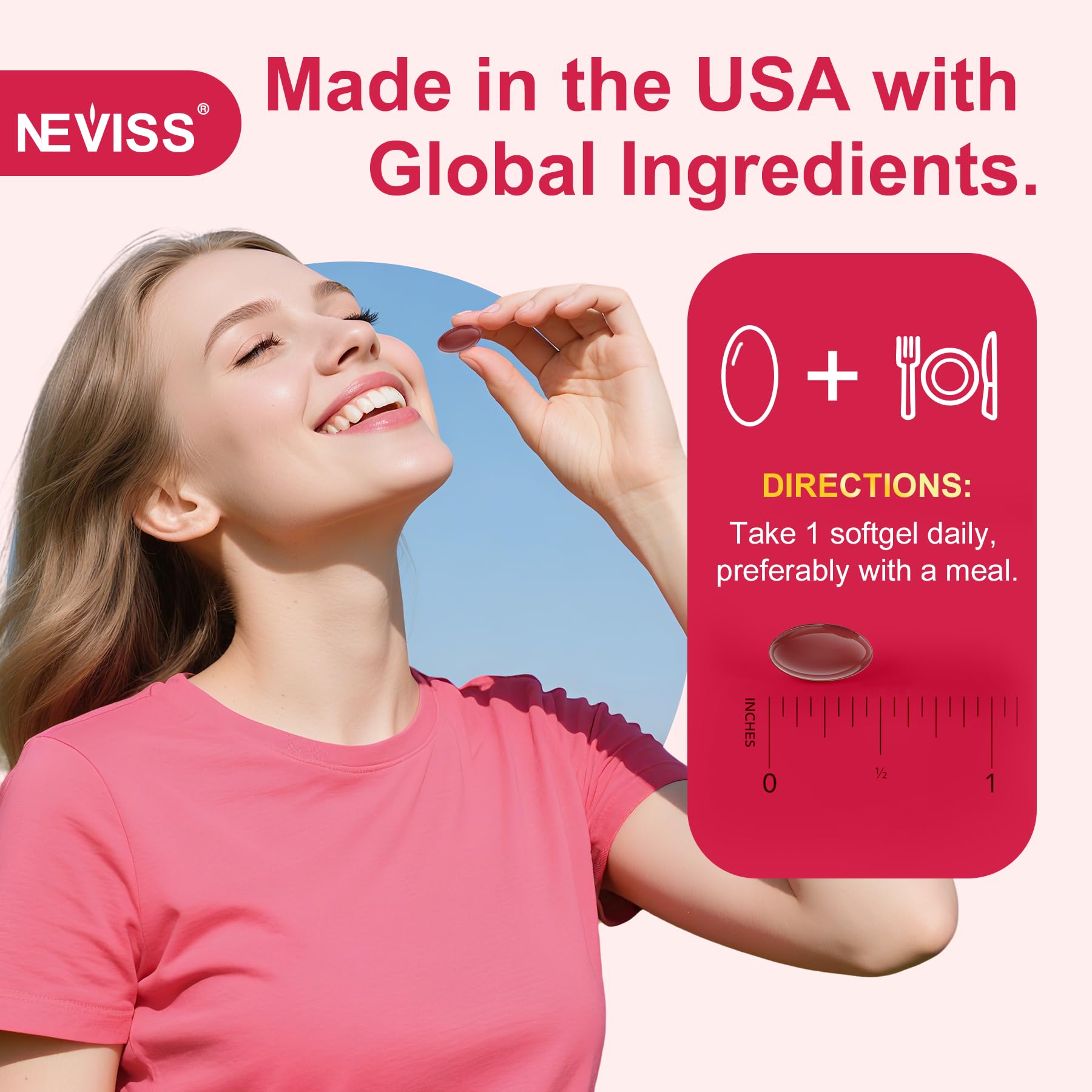 Liposomal Astaxanthin Supplements 12mg / 24mg with Lycopene, CoQ10, Lutein, Vitamin B6, E, Zinc, Coconut Oil - Fresh Microalgae Source Powerful Antioxidants for Healthy Skin, Eyes, Aging -120 Softgels - Image 8