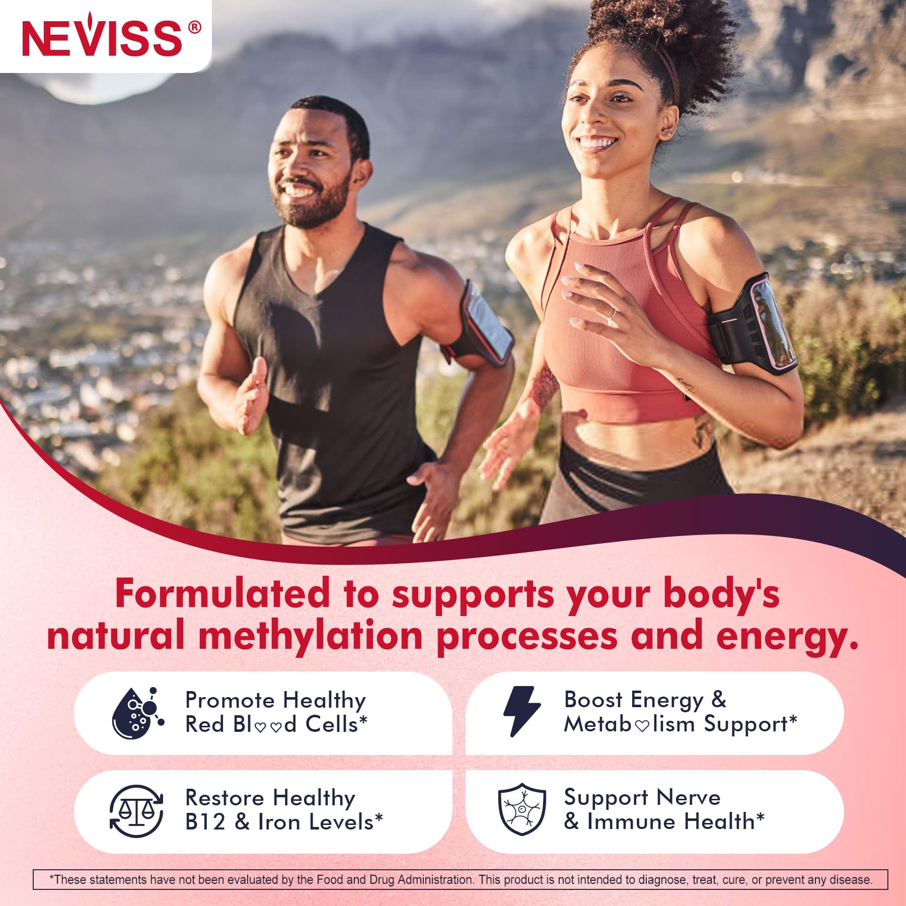 Methylated B12 Gummies 5000mcg/10000mcg & L-Methylfolate 400mcg + Iron 18mg, B6, D3 for Women Men - Methyl B12 Vitamin with Folate for Energy, MTHFR Gene, Methylation for Adults, Sugar free, 2 Pack - Image 4