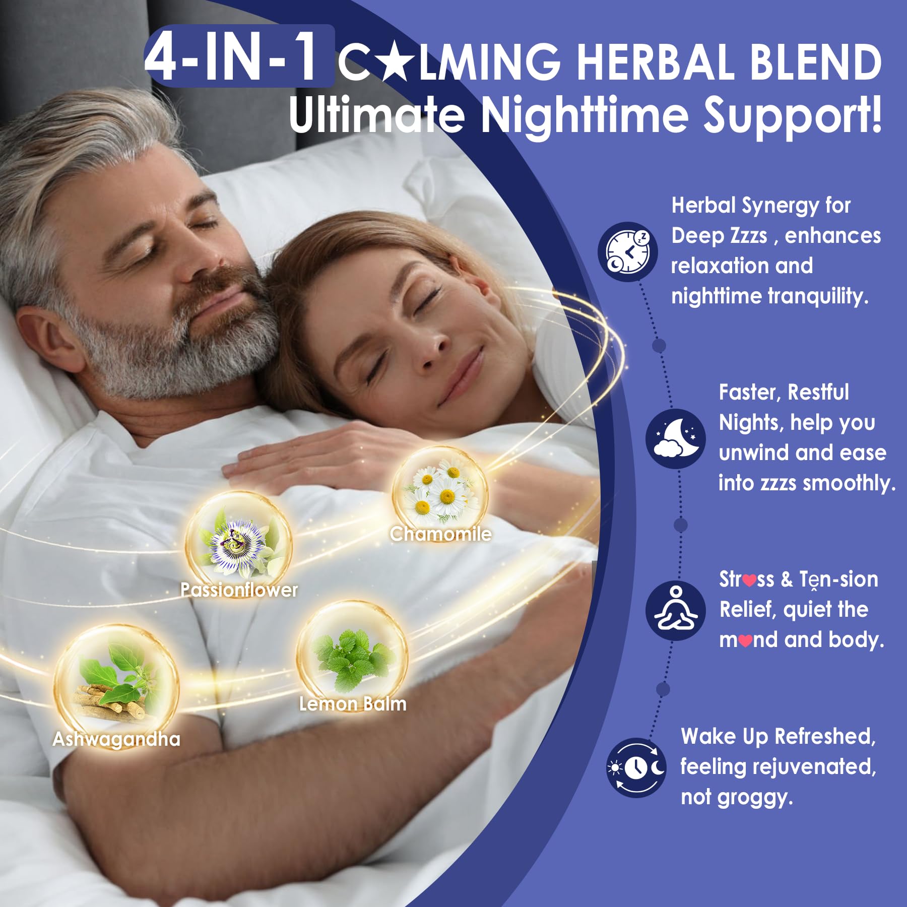 NEVISS Melatonin 50 mg for Adults - Extra Strength 9-in-1 Fast Dissolve Sublingual - High Dose with Magnesium Glycinate, Vitamin D3, Ashwagandha, Lemon Balm, Chamomile, Sugar Free,Vegan 120 Tablets - Image 6