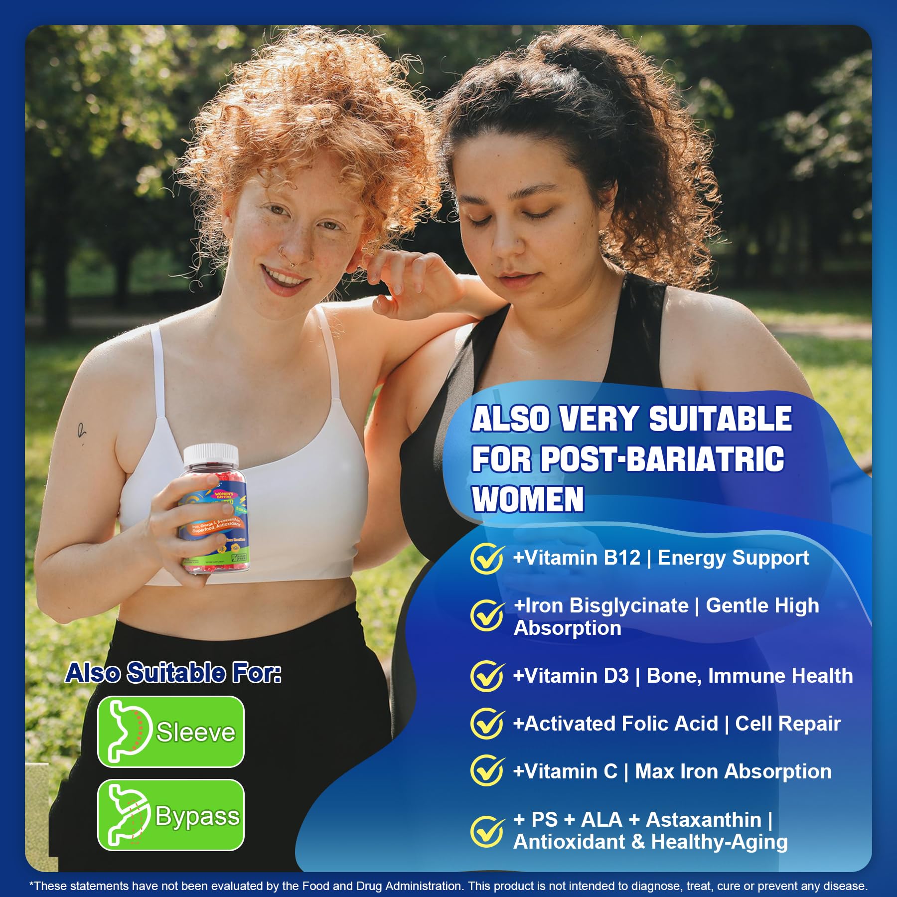 NEVISS Methylated Multivitamin Gummies for Women, Bariatric Multivitamin with Iron, Omega-3, B6, Folate, B12, Inositol, Daily Vitamin Gummy ALA | Beet Root | Astaxanthin, Energy, Brain, Antioxidant - Image 3