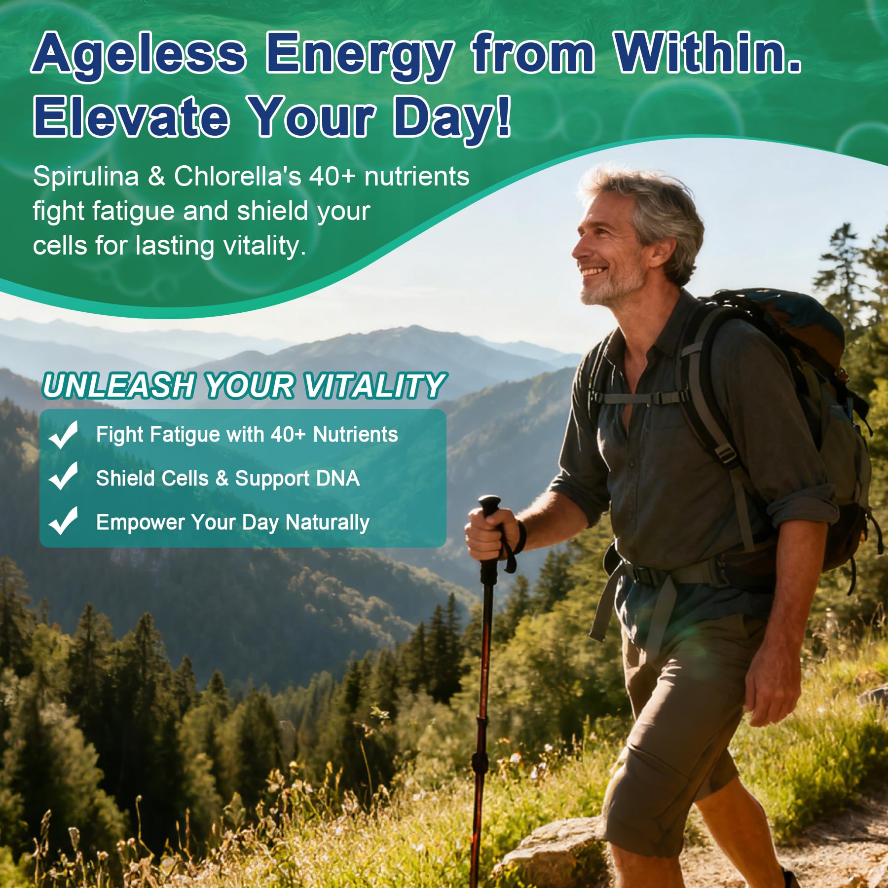 NEVISS Spirulina & Chlorella Gummies - Probiotic & Super Greens Supplement Superfood, Rich in Antioxidants, Chlorophyll, Protein, Essential Amino Acids for Cellular, Energy, Immunity & Eye, 60 Cts - Image 7