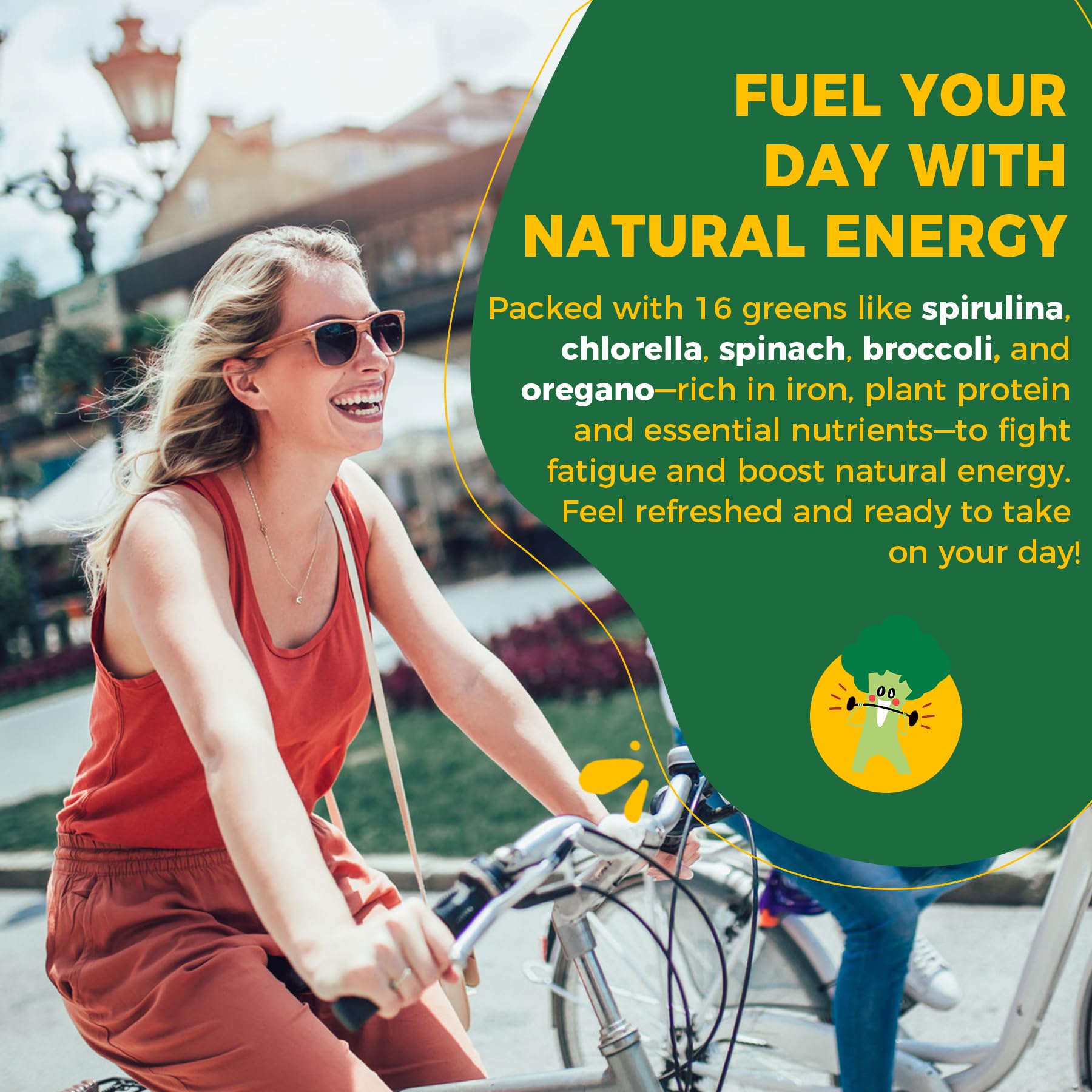 Organic Super Greens Daily Superfood Gummies + Probiotics, Spirulina, Chlorella Spinach Broccoli, Prebiotic Fiber, Mushroom -Rich in Vitamins & Antioxidants - Digestive, Focus, Energy, No Sugar, 60Cts - Image 4