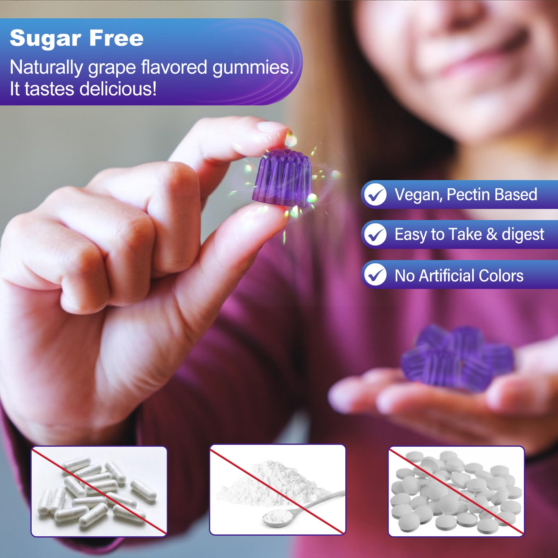 Potassium Magnesium Gummies - Potassium Supplement w/Ashwagandha 200mg, Magnesium Glycinate,B6,B12,P-otassium Citrate for Leg Cramps,Muscle,Electroyte for Adults Kids,Sugar-Free, 2 Pack - Image 8