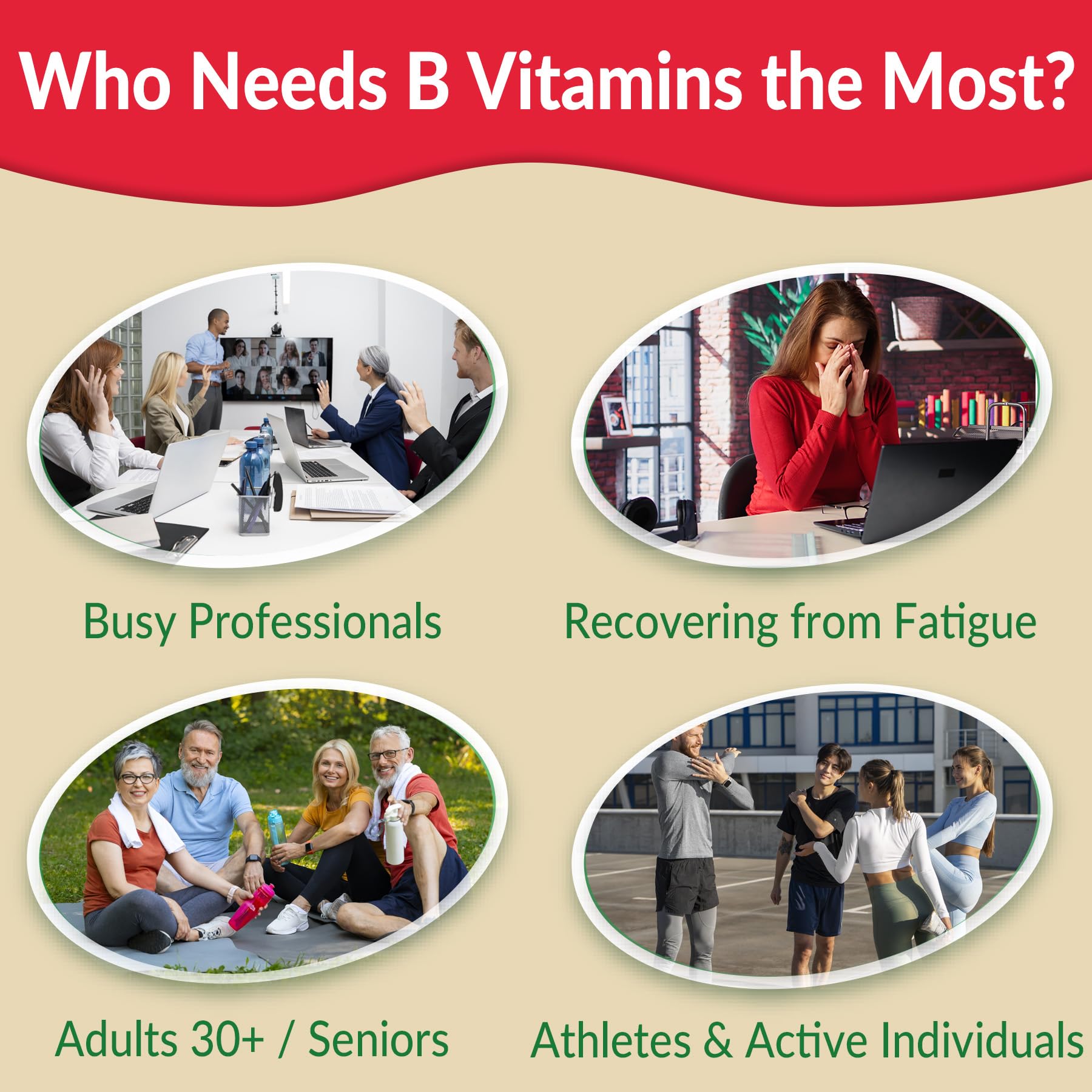 Super Vitamin B Complex Gummies - Methylated B Complex for Women & Men, All B Vitamins, Methyl B12, Methylfolate, Vitamin C, Choline, Inositol, PABA for Energy, Brain & Immune, 0g Sugar, Vegan, 60 Cts - Image 6